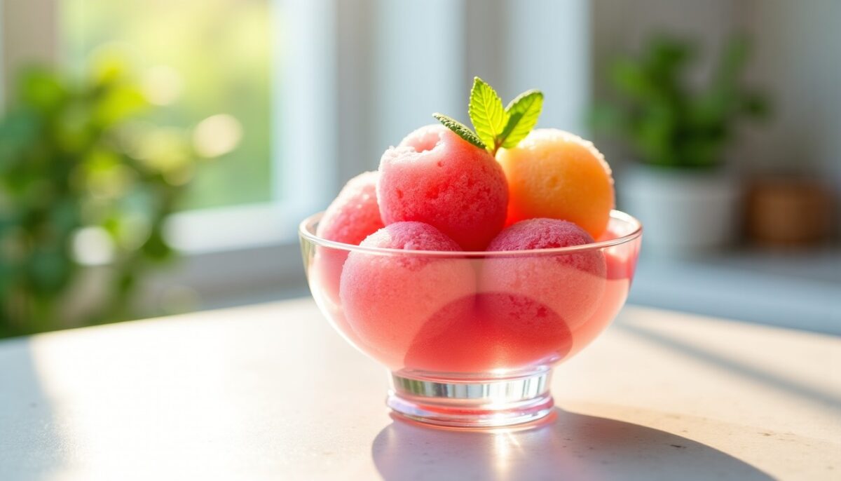 Découvrez comment réaliser un sorbet maison léger et ultra rafraîchissant, sans aucune trace de sucre ajouté
